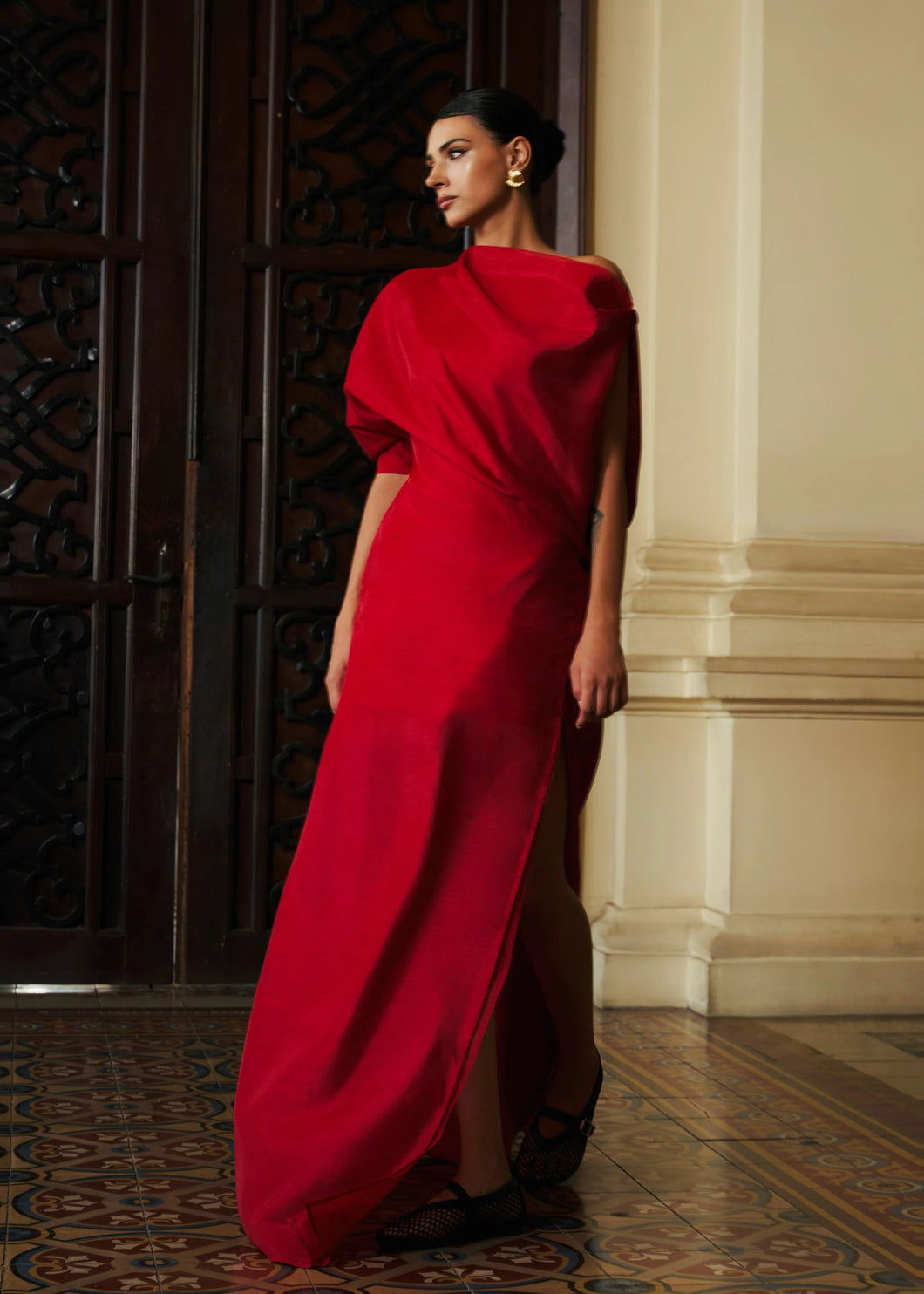 Ankim Dress in Scarlet
