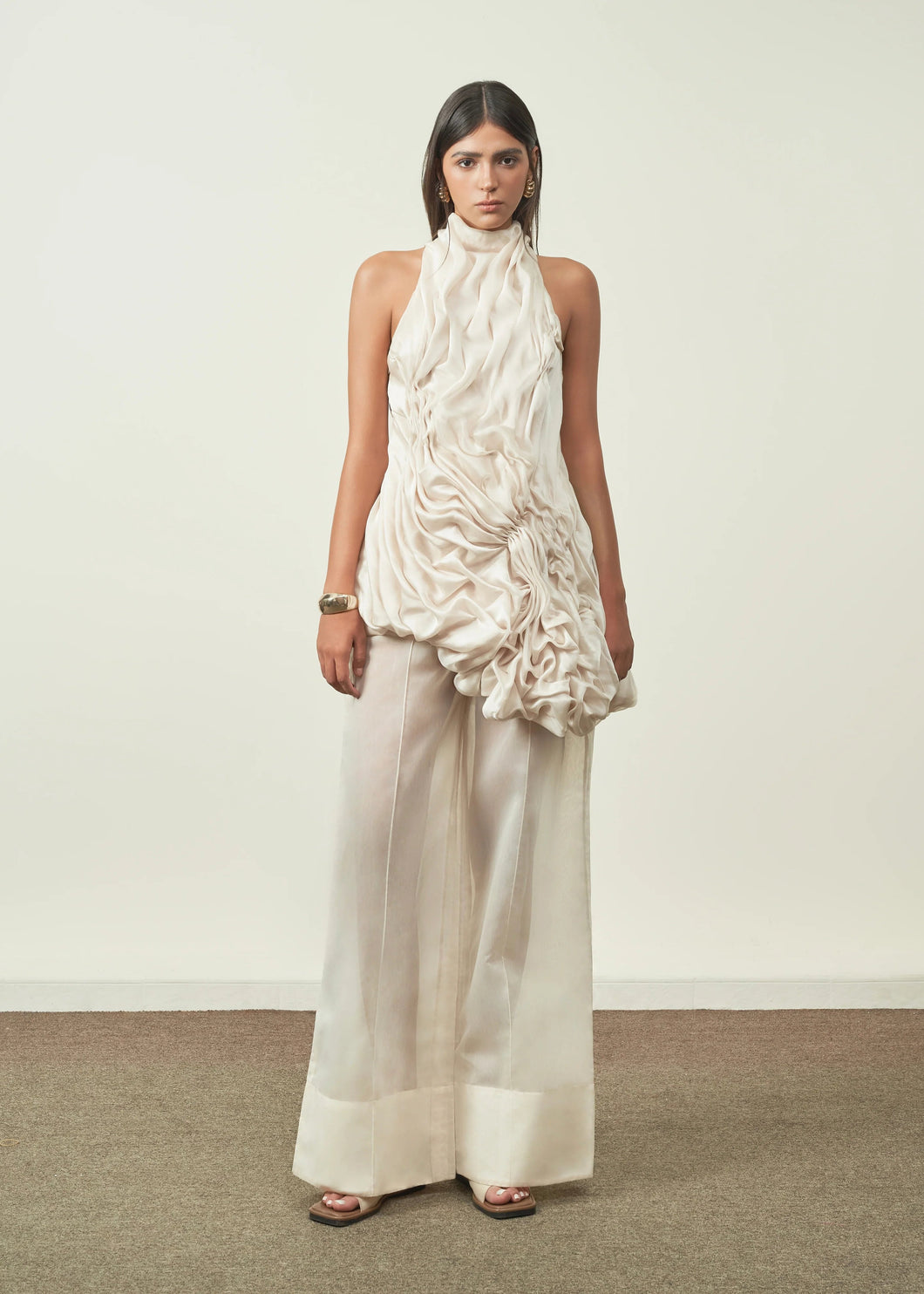 Set of Organza top with Sheer pants