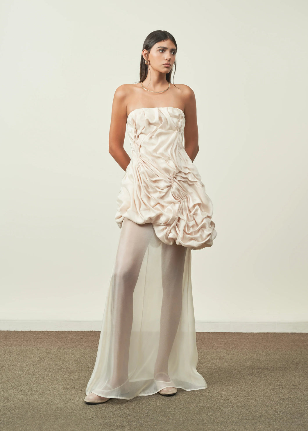 Set of Organza top with Sheer Skirt